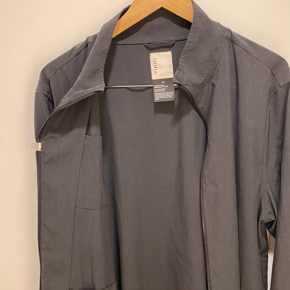 Vuori Mens XXL Full Zip Performance Jacket Charcoal Grey Stretch Activewear - Picture 8 of 10